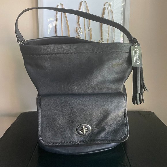 Coach Black Leather 21193 Legacy Archival Bucket Bag